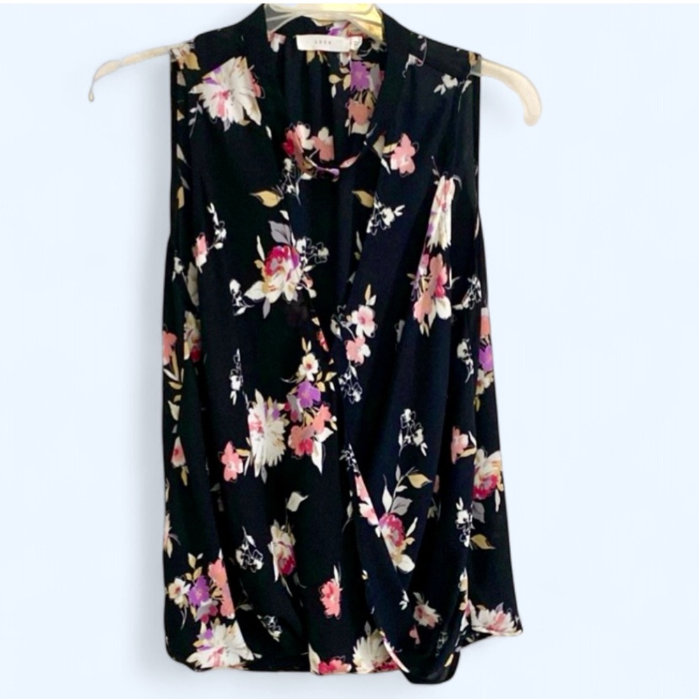 Lush Black and Pink Blouse with Elegant Design